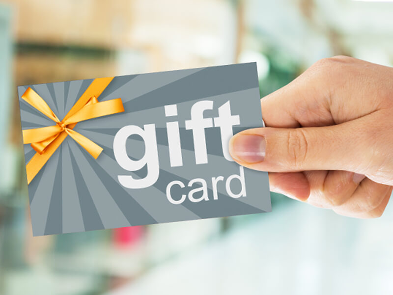 Buy a gift card in our web store and use it right away